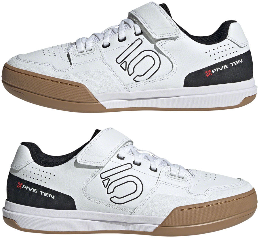 Five Ten Hellcat Mountain Clipless Shoes - Mens FTWR White/Core BLK/Red 10.5