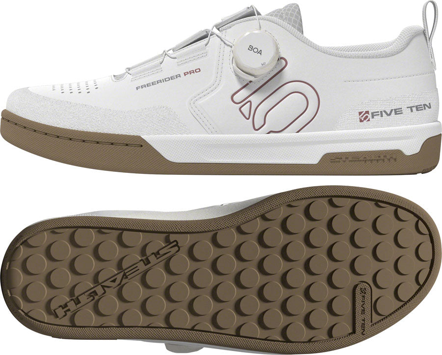 Five Ten Freerider Pro BOA Flat Shoes - Womens  FTWR White/Warm Clay/Gray Three 7