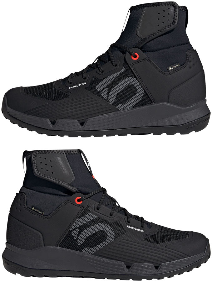Five Ten Trailcross GTX Flat Shoes - Mens Core Black / Gray / Solar Red 5