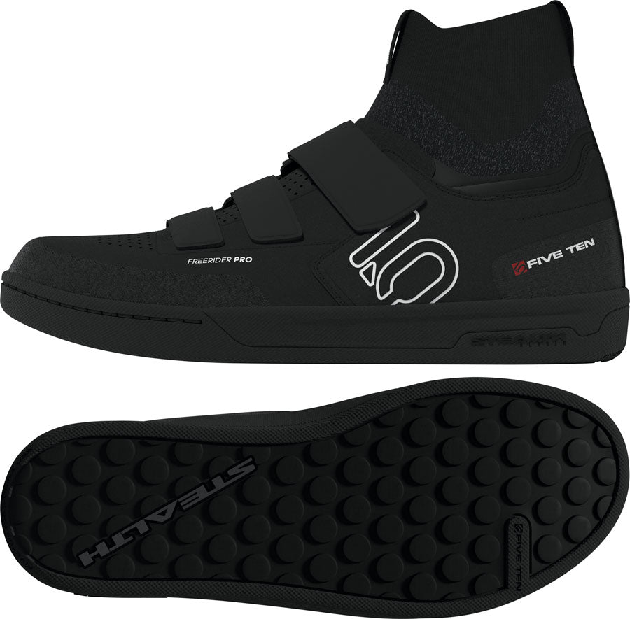 Five Ten Freerider Pro Mid Flat Shoes - Mens BLK / Footwear White / Carbon 9.5