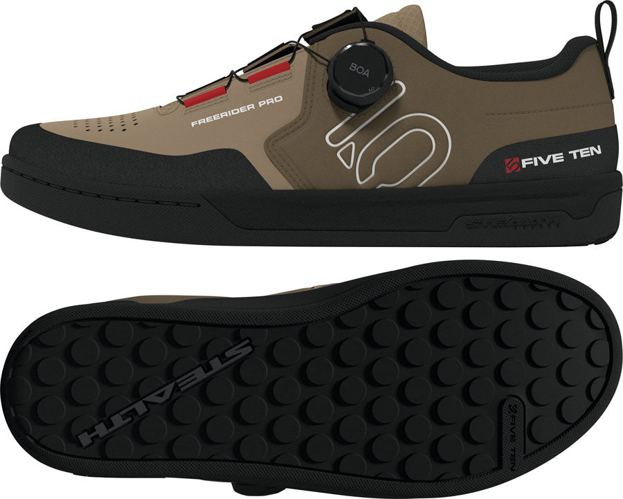 Five Ten Freerider Pro Boa Flat Shoes - Mens Cardboard/Off White/Core BLK 10.5