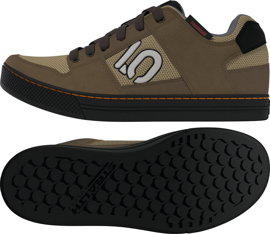 Five Ten Freerider Flat Shoes - Mens Cardboard/Wonder Alumina/Pure Tangerine 12