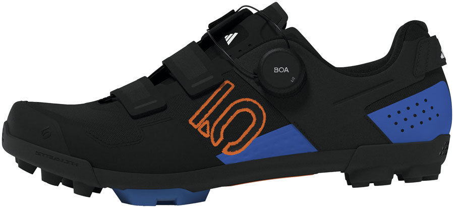 Five Ten Kestrel BOA Mountain Clipless Shoes - Mens Core BLK/Pure Orange/Ray Blue 10.5