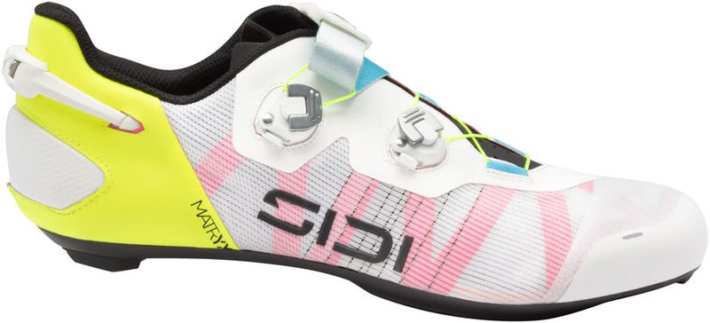 Sidi Wire 3 Road Shoes - Mens White/Yellow Fluo 42.5