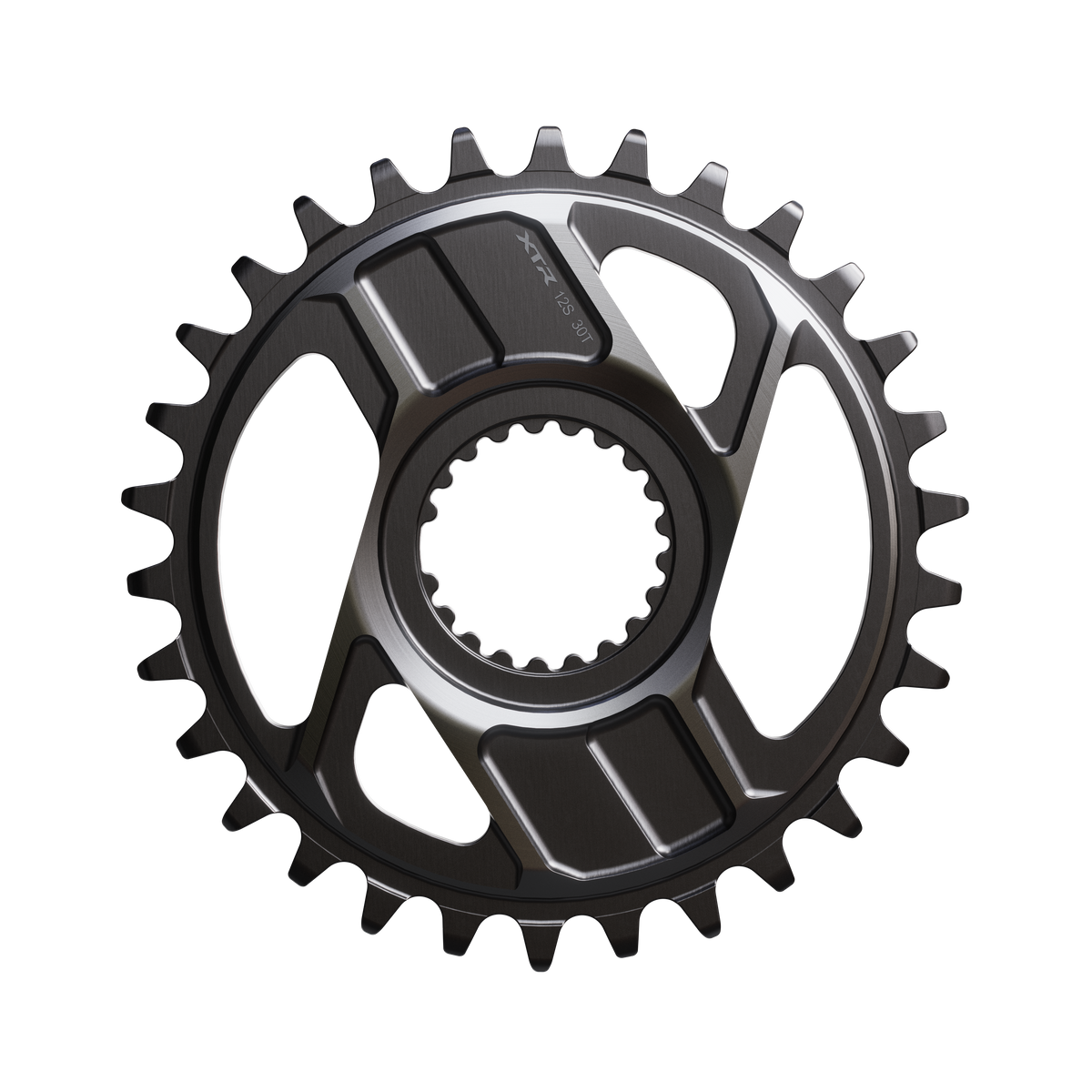 Shimano XTR SM-CRM96 1x Direct Mount Chainring - 30t Shimano Direct Mount For 12-Speed HG+ Chain Fits M9200 and M9220 Crank Dark Gray
