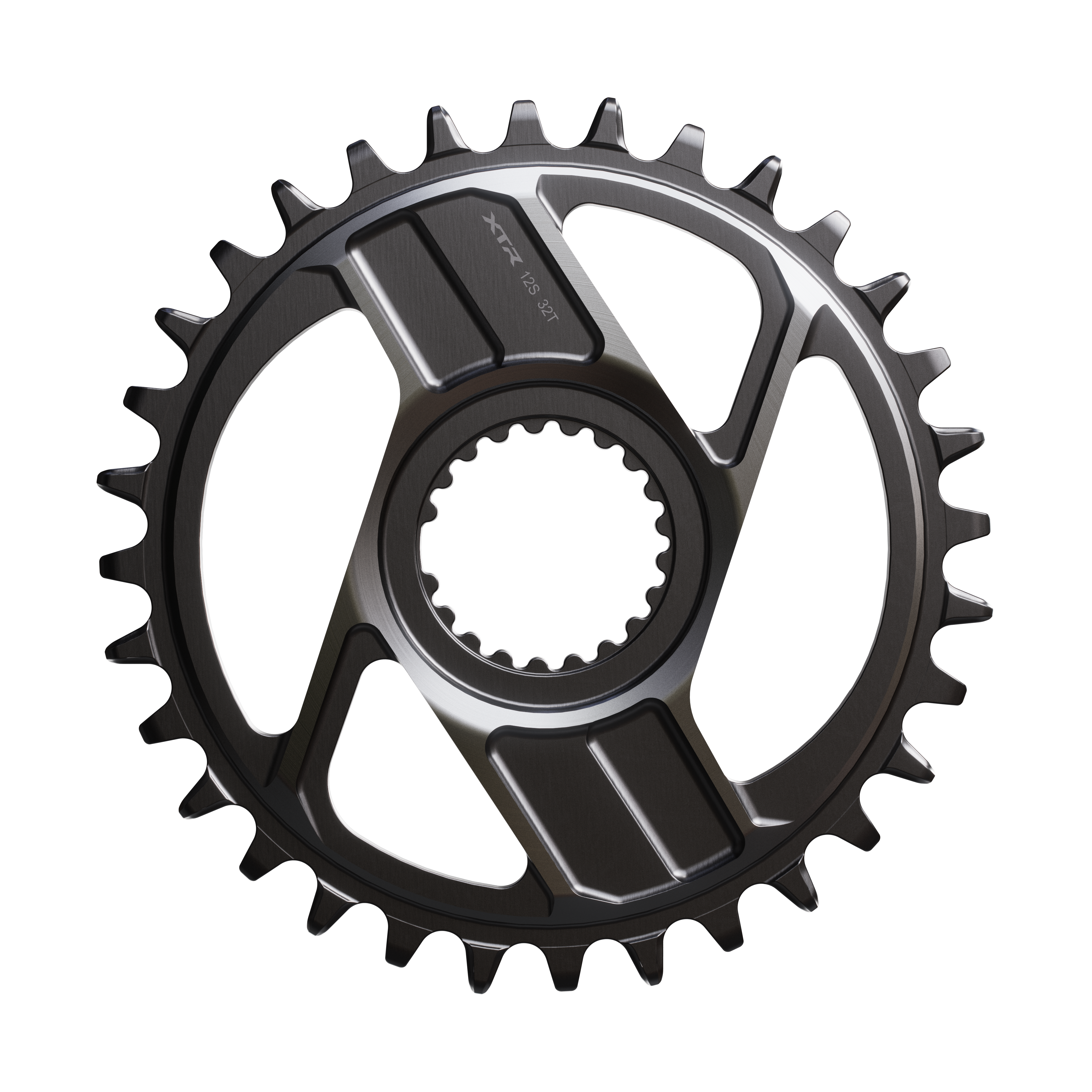 Shimano XTR SM-CRM96 1x Direct Mount Chainring - 32t Shimano Direct Mount For 12-Speed HG+ Chain Fits M9200 and M9220 Crank Dark Gray
