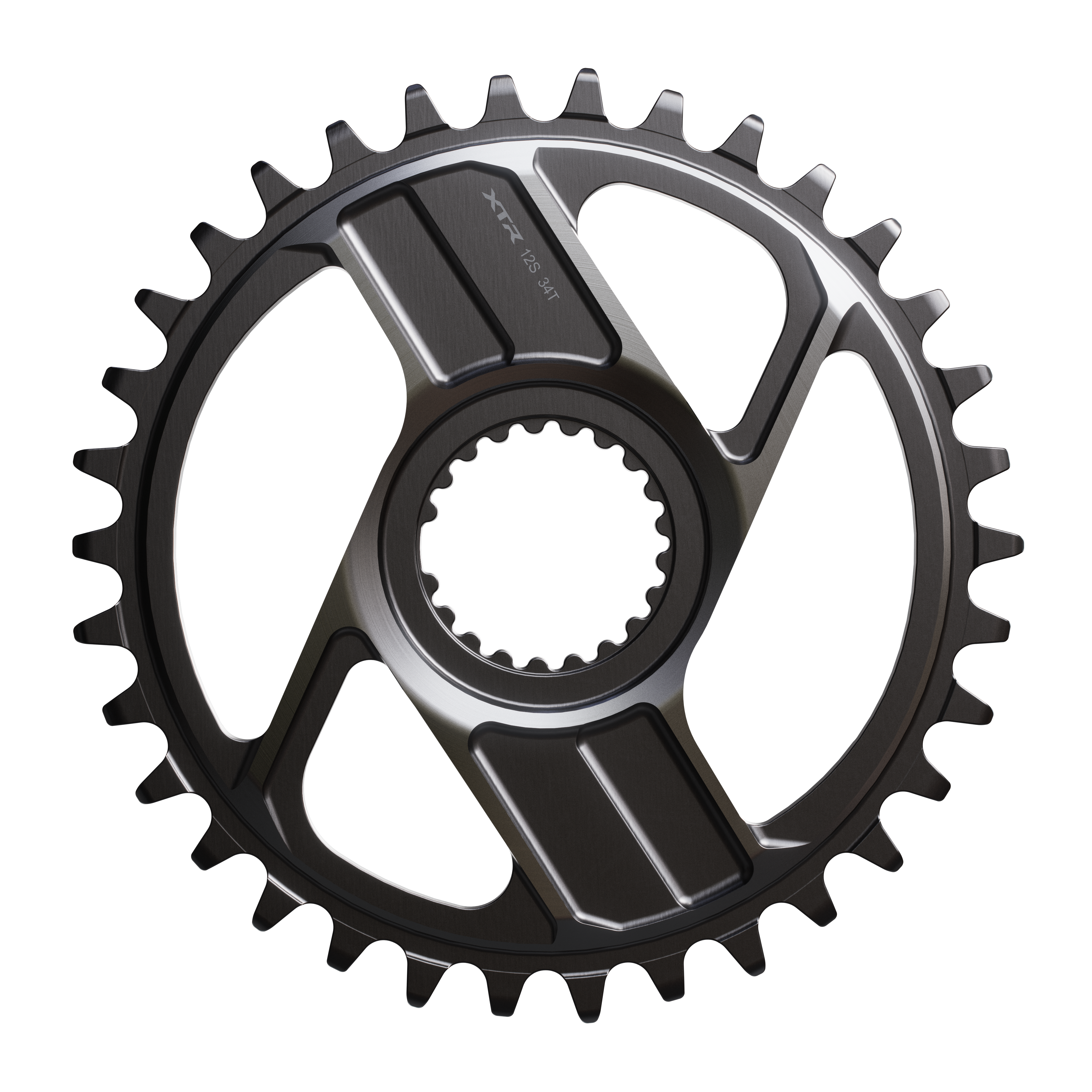 Shimano XTR SM-CRM96 1x Direct Mount Chainring - 34t Shimano Direct Mount For 12-Speed HG+ Chain Fits M9200 and M9220 Crank Dark Gray