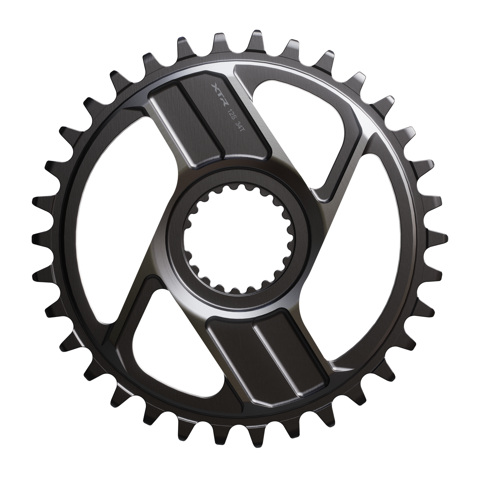 Shimano XTR SM-CRM96 1x Direct Mount Chainring - 34t Shimano Direct Mount For 12-Speed HG+ Chain Fits M9200 and M9220 Crank Dark Gray