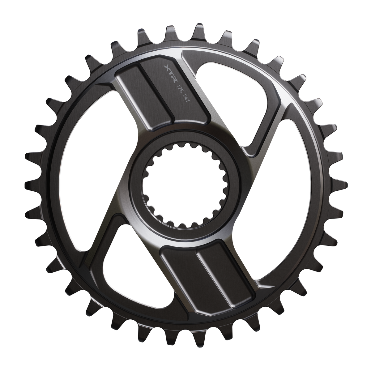 Shimano XTR SM-CRM96 1x Direct Mount Chainring - 36t Shimano Direct Mount For 12-Speed HG+ Chain Fits M9200 and M9220 Crank Dark Gray
