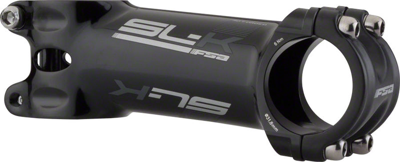 FSA (Full Speed Ahead) SL-K Stem - 90mm 31.8 Clamp +/-6 1 1/8" Alloy Black