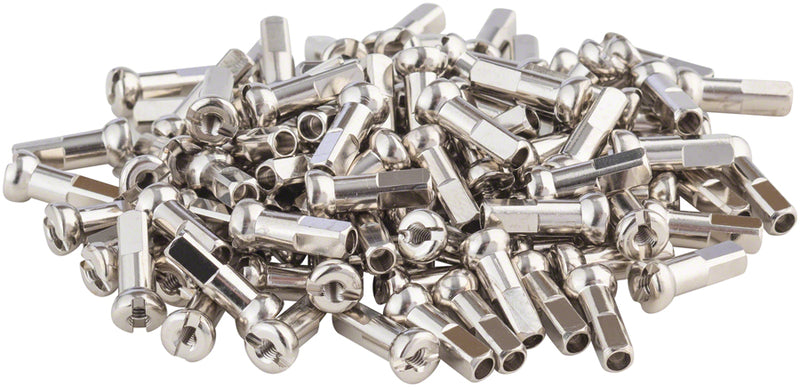 DT Swiss Pro Head Brass Nipples: 2.34 x 14mm Silver Box of 100