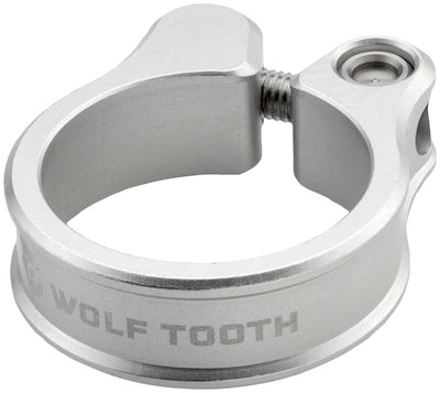Wolf Tooth Seatpost Clamp - 31.8mm Bolt-On Raw Silver