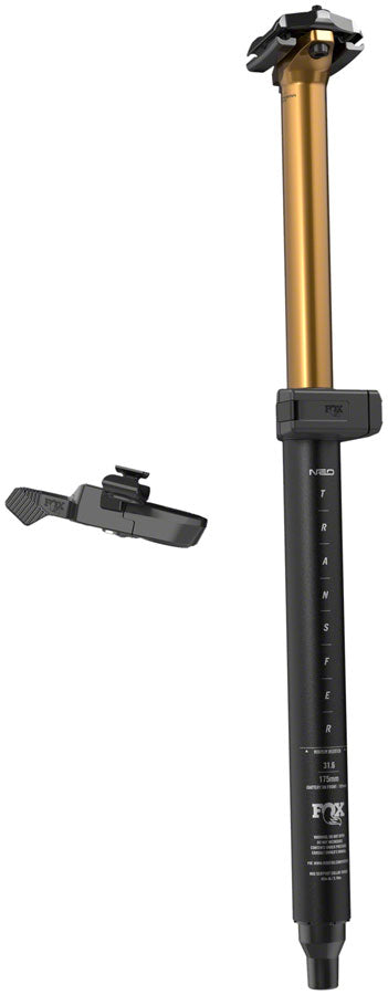 FOX Transfer Factory Neo Wireless Dropper Seatpost - 31.6 mm, 150mm, Internal Routing, Kashima Coat  - Open Box, New (Copy)