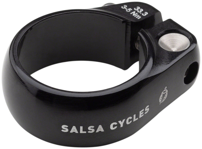 Salsa Lip-Lock Seatpost Clamp - 33.3mm Bolt-On Black