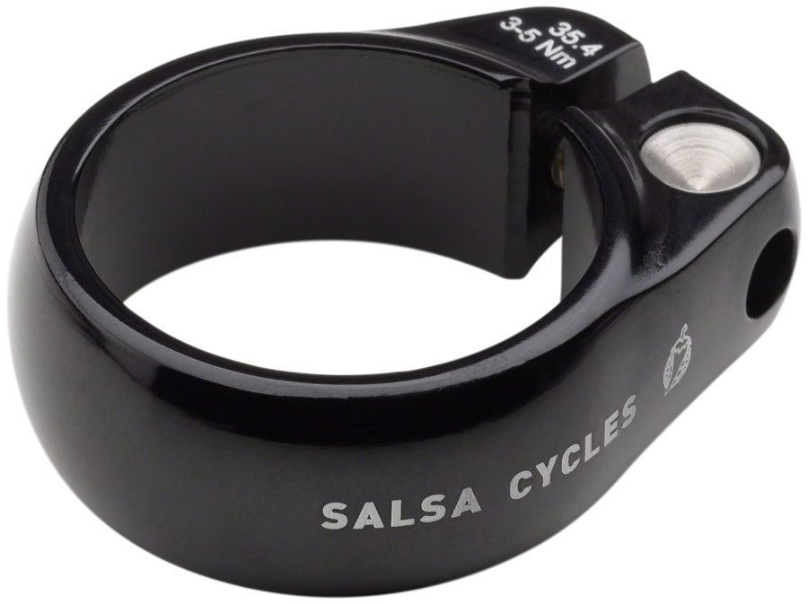 Salsa Lip-Lock Seatpost Clamp - 35.4mm Bolt-On Black