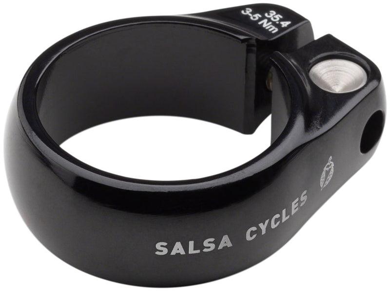 Salsa Lip-Lock Seatpost Clamp - 35.4mm Bolt-On Black