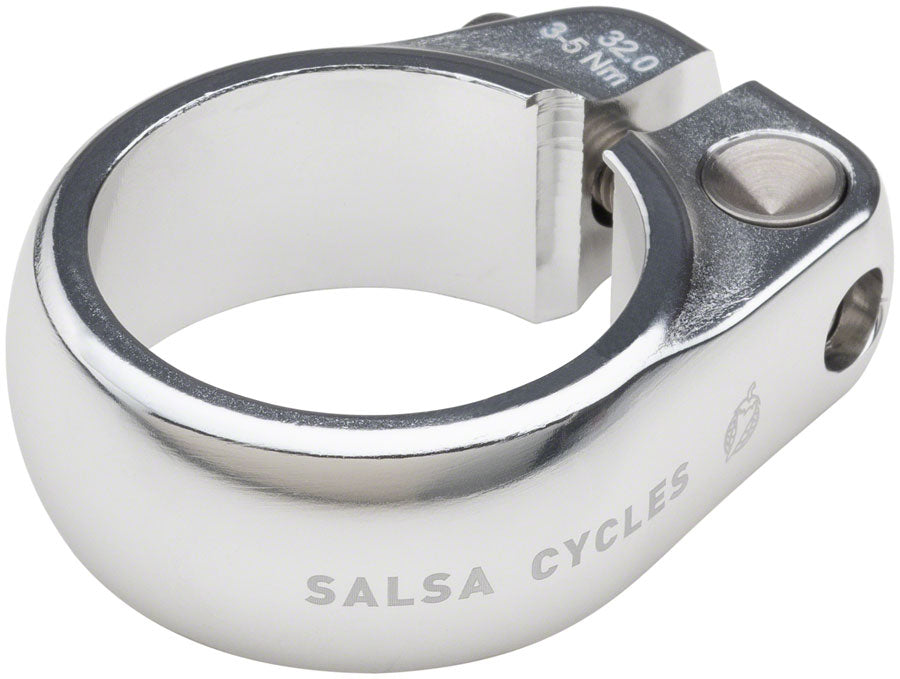 Salsa Lip-Lock Seatpost Clamp - 32.0mm Bolt-On Silver
