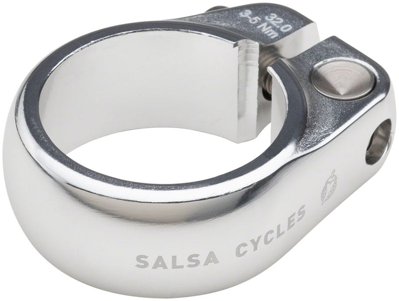 Salsa Lip-Lock Seatpost Clamp - 32.0mm Bolt-On Silver