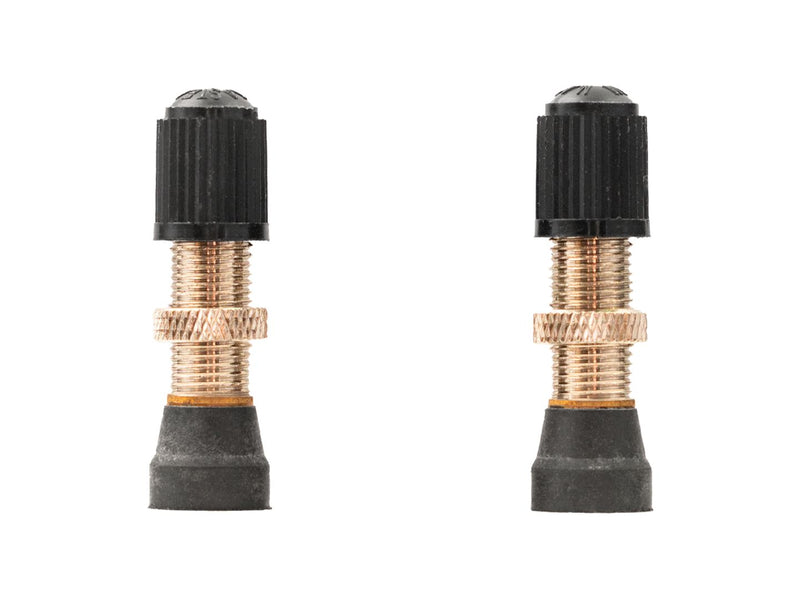 Stans Tubeless Universal Valve Stems - Brass Regular Schrader Pair
