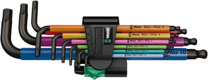 Wera 950/9 Hex-Plus SB L-Key Hex Wrench Set - Metric Multicolor