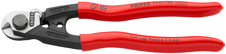 Knipex Wire Rope Shears - Polished Forged Steel 7 1/2"