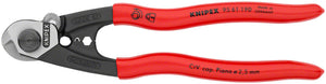 Knipex Wire Rope Shears - Polished Forged Steel 7 1/2"