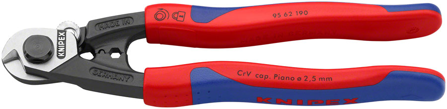 Knipex Wire Rope Shears - Burnished Forged Steel 7 1/2"