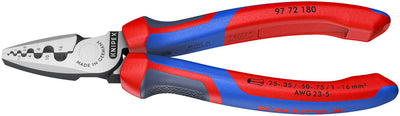 Knipex 7 1/4" Crimping Pliers for Wire Ferrules