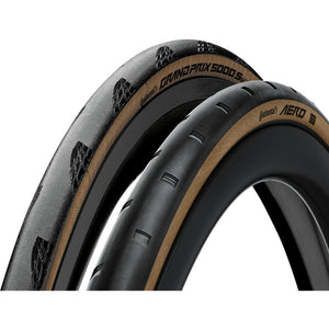 Tour de France Tire Set - Aero 111 700 x 29 Front / Grand Prix 5000 S TR 700 x 30 Rear, Tubeless, Folding, Black/Transparent