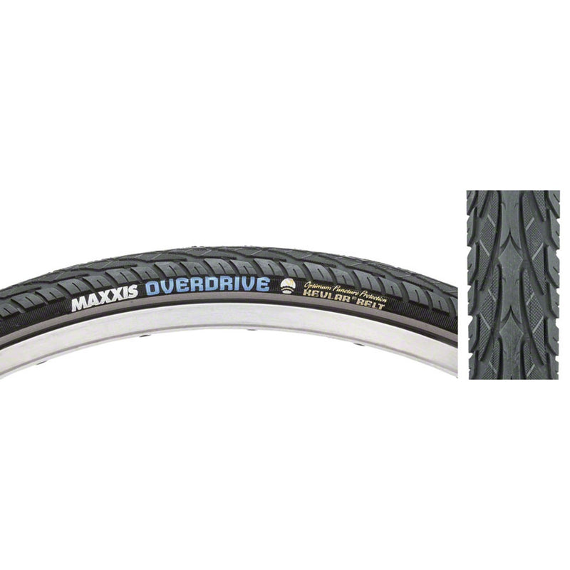 Overdrive Tire - 700 x 38, Clincher, Wire, Black, Single, K2