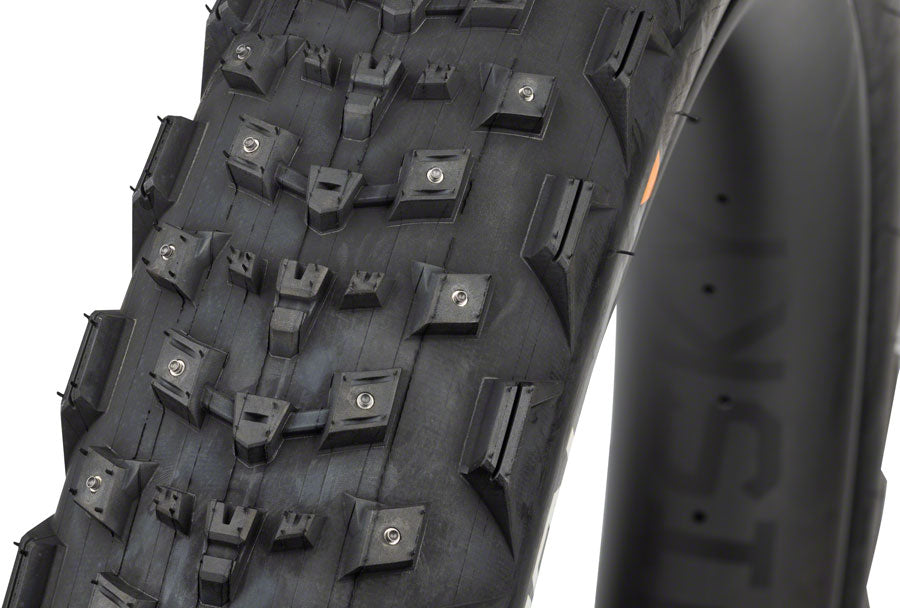 45NRTH Dillinger 4 Tire - 27.5 x 4.0 Tubeless Folding BLK 120 TPI 168 Large Concave Carbide Aluminum Studs