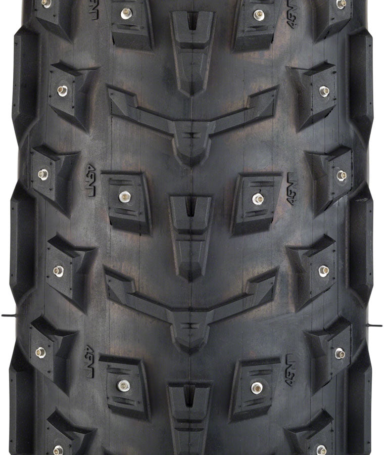 45NRTH Dillinger 5 Tire - 26 x 4.6 Tubeless Folding BLK 120 TPI 258 Concave Carbide Aluminum Studs