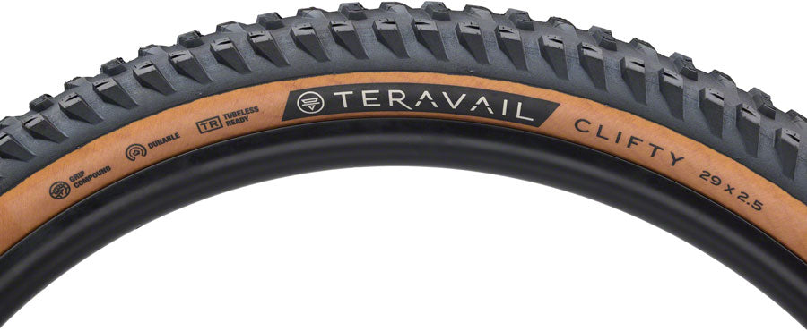 Teravail Clifty Tire - 29 x 2.5 Tubeless Folding Tan Durable Grip Compound