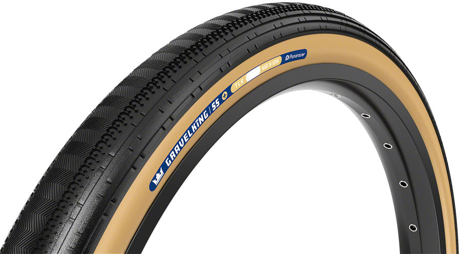Panaracer GravelKing SS Plus Tire - 700 x 35 Tubeless Folding Black/Brown