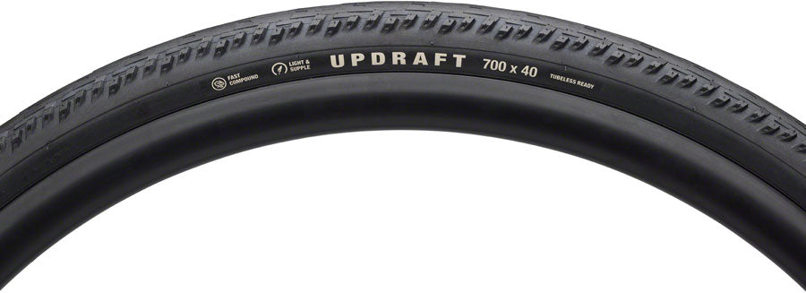 Teravail Updraft Tire - 700 x 40 Tubeless Folding BLK Light Supple Fast Compound