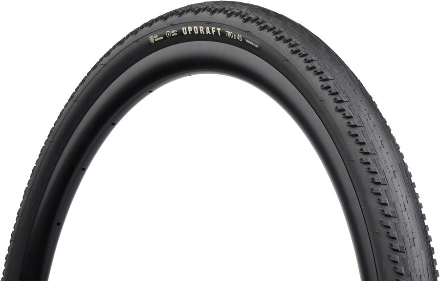 Teravail Updraft Tire - 700 x 45 Tubeless Folding BLK Light Supple Fast Compound