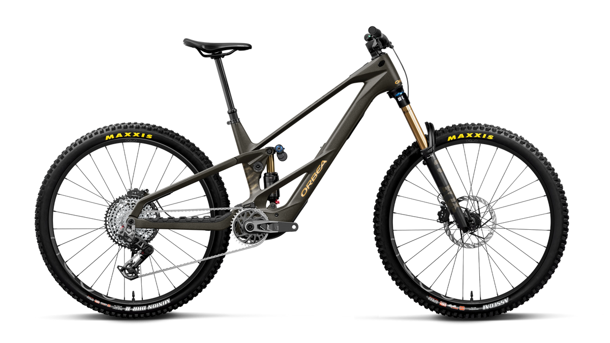 Orbea Wild LT M-Team RS 2027 - Magic Gold C. View (Matt) - Titan Gold (Gloss) - drive side view