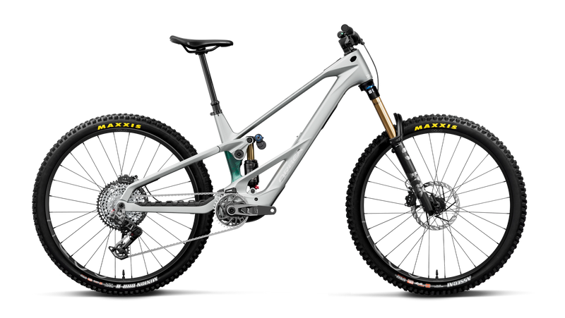 Orbea Wild LT M-Team RS 2027 - Smooth Silver (Matt) - Escape Green C. View (Gloss) - drive side view