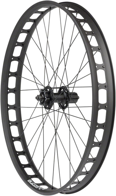 Quality Wheels Blizzerk Rear Wheel - 26" QR x 135mm Pugsley 6-Bolt HG 11 MTN 32H BLK
