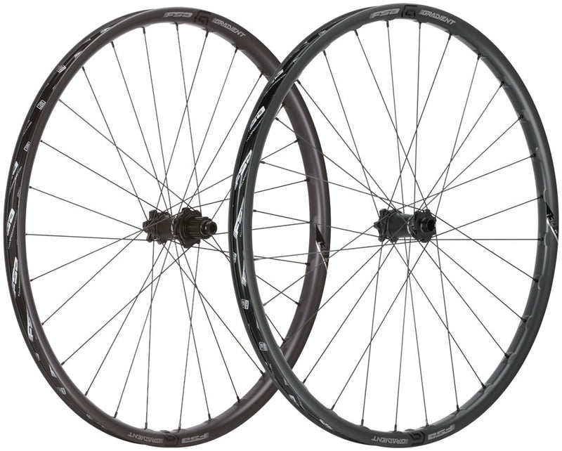 Full Speed Ahead Gradient i30 Carbon Wheelset - 29" 15 x 110mm/12 x 148mm 6-Bolt Micro Spline BLK 28H