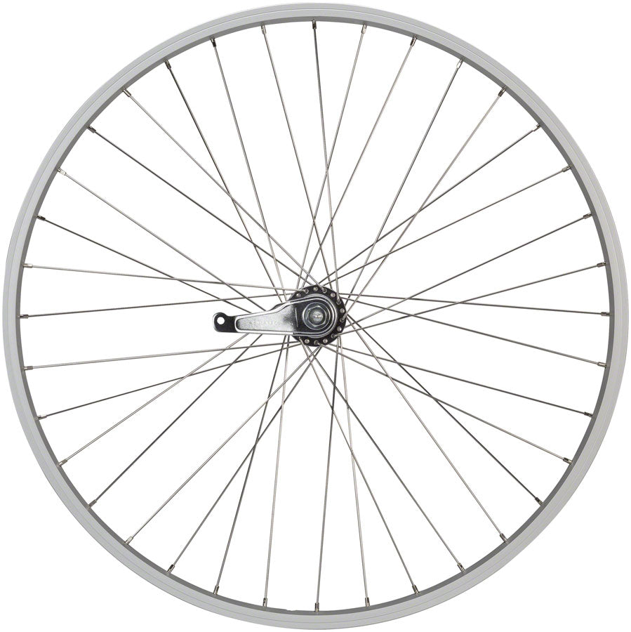 Quality Wheels Value Single Wall Series Coaster Brake Rear Wheel - 26" 3/8" x 124mm Coaster Brake 3 Prong Cog Silver