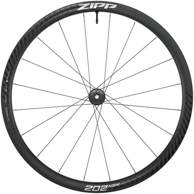 Zipp 202 NSW Front Wheel - 700, 12 x 100mm, Center-Lock, Tubeless, Carbon, Black/Dark Gray, 20H, A1
