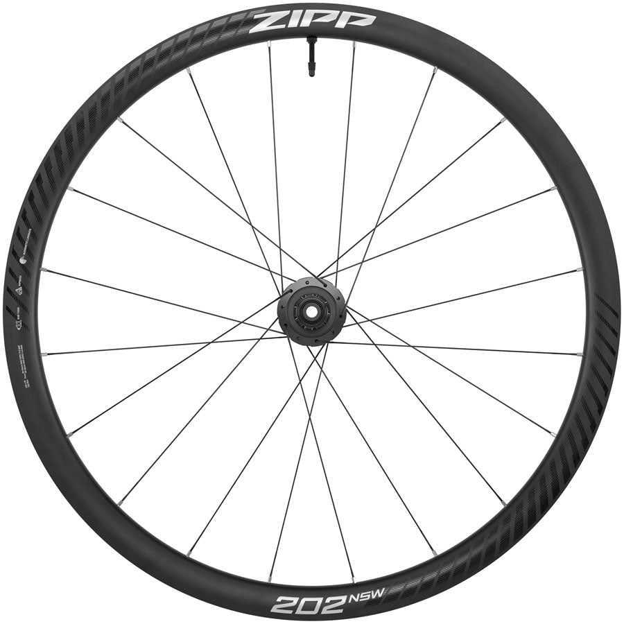 Zipp 202 NSW Rear Wheel - 700, 12 x 142mm, Center-Lock, Tubeless, Carbon, Black/Dark Gray, 20H, A1