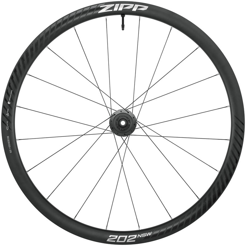 Zipp 202 NSW Rear Wheel - 700, 12 x 142mm, Center-Lock, Tubeless, Carbon, Black/Dark Gray, 20H, A1