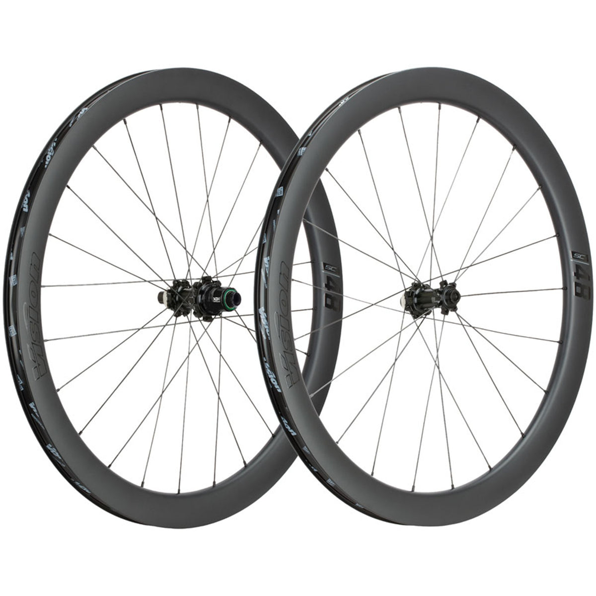 SC48 i25 Wheelset - 700 - 12 x 100mm/12 x 142mm - Center-Lock - Carbon - Black - 12mm Thru x 142mm - Center-Lock Disc - 25mm internal - Tubeless Ready Clincher