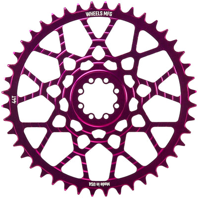 Wheels Manufacturing Gravel Direct Mount Chainring - 44t SRAM 8-Bolt Direct Mount 6.5mm Inboard Offset T-Type Chain Compatible Teal