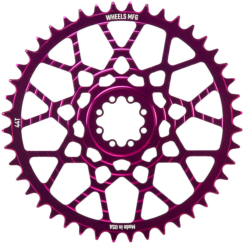 Wheels Manufacturing Gravel Direct Mount Chainring - 44t SRAM 8-Bolt Direct Mount 6.5mm Inboard Offset T-Type Chain Compatible Teal