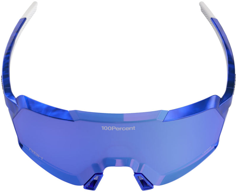 100% Korbin LE Sunglasses - RBH Gloss Blue Holographic/Hiper Royal Blue Mirror Lens