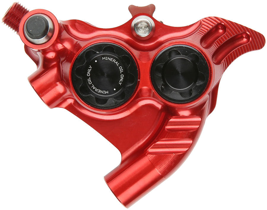 Hope RX4+ SL Disc Brake Caliper - Rear Flat Mount Direct +20mm Mineral Oil Type Red