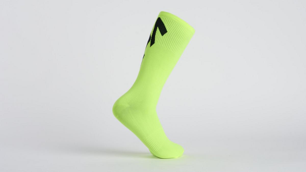 Supacaz SupaSox Twisted Sock - Black/Neon Yellow / S